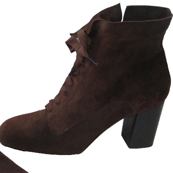 ROSE'S ROSES ITALY BROWN SUEDE LEATHER BOOTS WOMEN US 7 EUR 37.  HOT RARE! - Picture 5 of 5